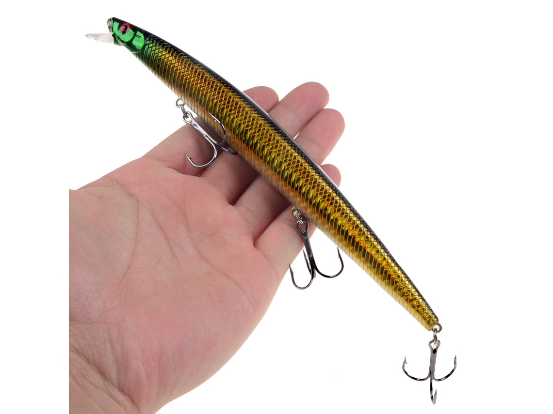 Señuelo artificial pequeño con forma de pez, 18 cm, 24 g, con puntero láser Mdug (tamaño 22)