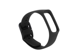 Pulseira De Silicone De Cor Unica Para Samsung Galaxy Fit-e Sm-r375 Duravel E Confortavel Preto