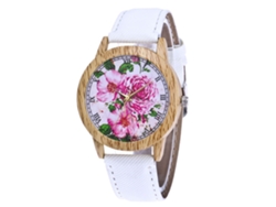 Reloj De Pulsera De Aleación Con Correa De Lona, Estilo Moderno, Movimiento De Cuarzo, Esfera Redonda, Blanco.