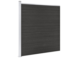 Panel de valla de jardín 175x186 cm WPC gris Wsd112008 Lovely Home