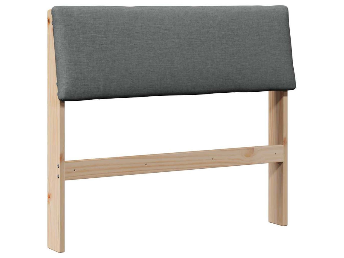 Maison Exclusive - Cabecero Tapizado Gris Oscuro 100 Cm Madera De Pino Macizo