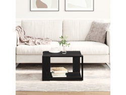 Mesa De Café Negra Roble 85x55x31 Cm De Madera