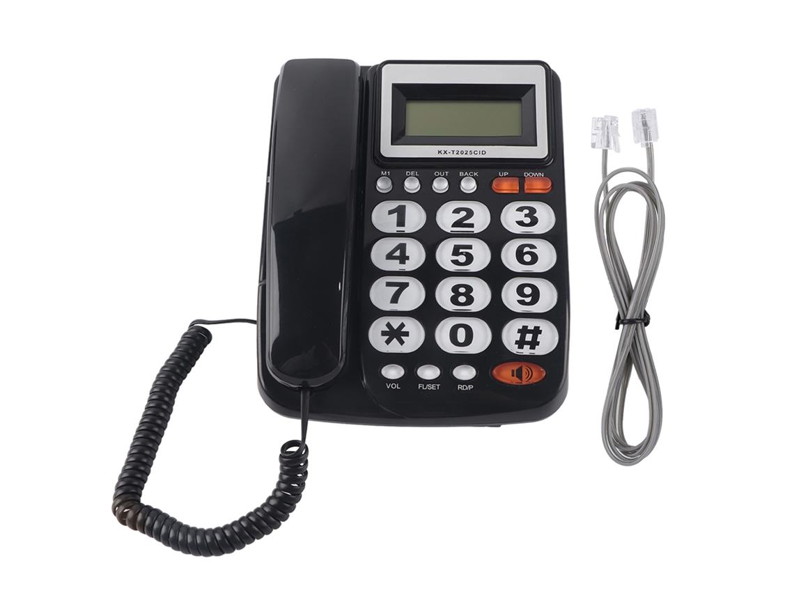 Teléfono fijo con identificador de llamadas y altavoz