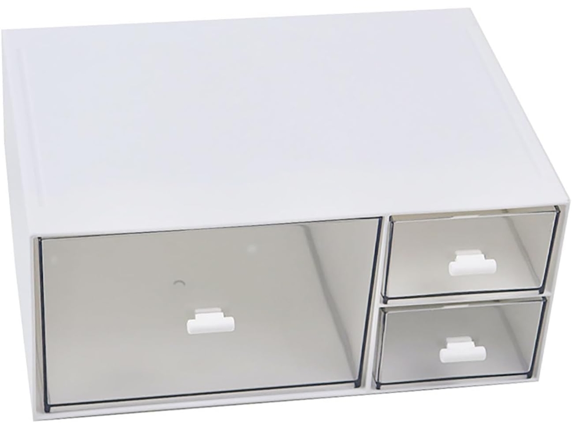 Organizador De Escritorio Con Cajón, Cajones De Almacenamiento De Plástico Transparente,