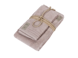 Coppia Asciugamano Fazzini In Spugna 550gr/mq Di Puro Cotone Rosa Antico