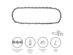 Cadena motosierra 0.325 / 0.050 1,3 mm. / 66 eslabones / 91 p