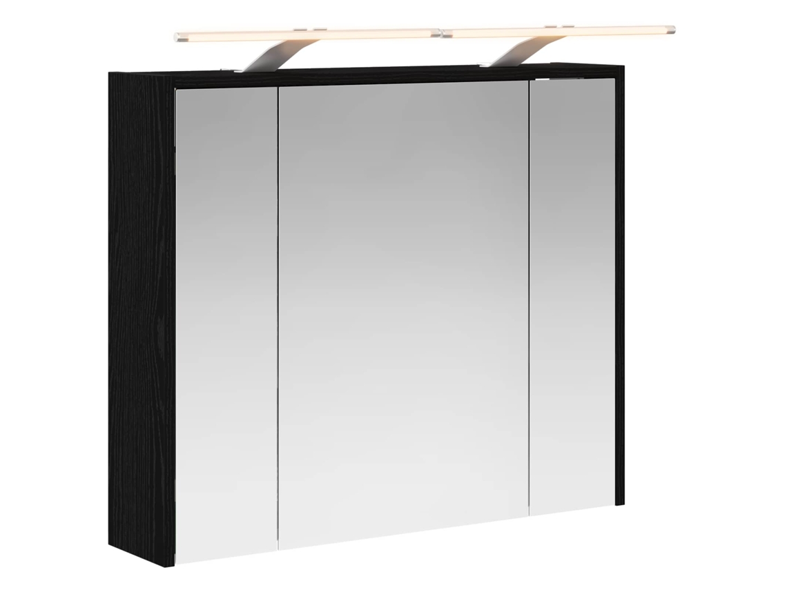 Maison Exclusive - Armario Con Espejo De Baño Roble Negro 73,5 X 16 X 62,5 Cm