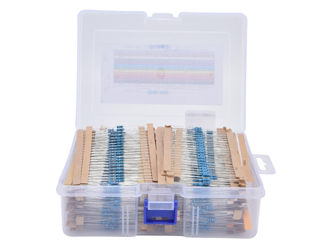 Kit De 2880 Resistencias De Película De Aleación, 144 Valores, 1ω~1mω, 1/4w Para Proyectos De Bricolaje.
