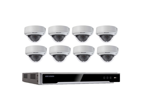 Kit de Videovigilancia con 8 Cámaras Domo HIKVISION