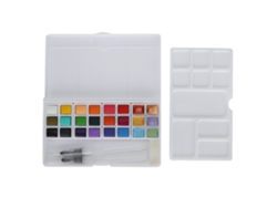 Juego De 24 Acuarelas Con Caja, Nacaradas, No Tóxicas, Para Arte Y Pintura.
