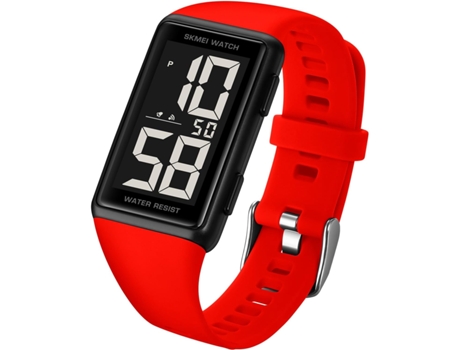 Reloj digital cuadrado VEANXIN adecuado con pantalla digital LED resistente al agua-Blanco