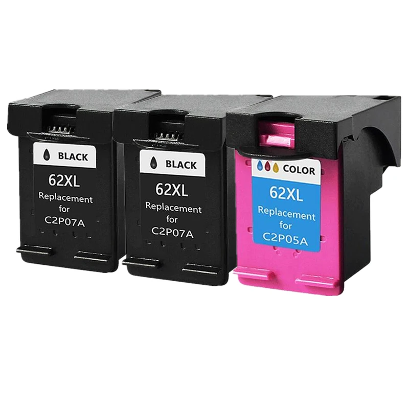 2 Negro 1 Color Para Cartucho Hp 62 62xl Para Hp Envy 5540 5640 7640 5646 5546 5541 5542 5543 5544 5547 5548 5642 5644