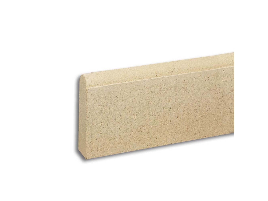 Bordillo redondo de 50x20 cm. Unidad / Tostado