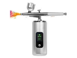 Inflador de oxígeno para aerógrafo de 36 psi con compresor de aire para uñas, portátil, recargable, estilo pistola, plateado, Yizhood