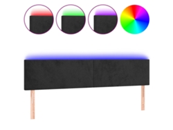 Maison Exclusive - Cabecero Con Led De Terciopelo Negro 160x5x78/88 Cm
