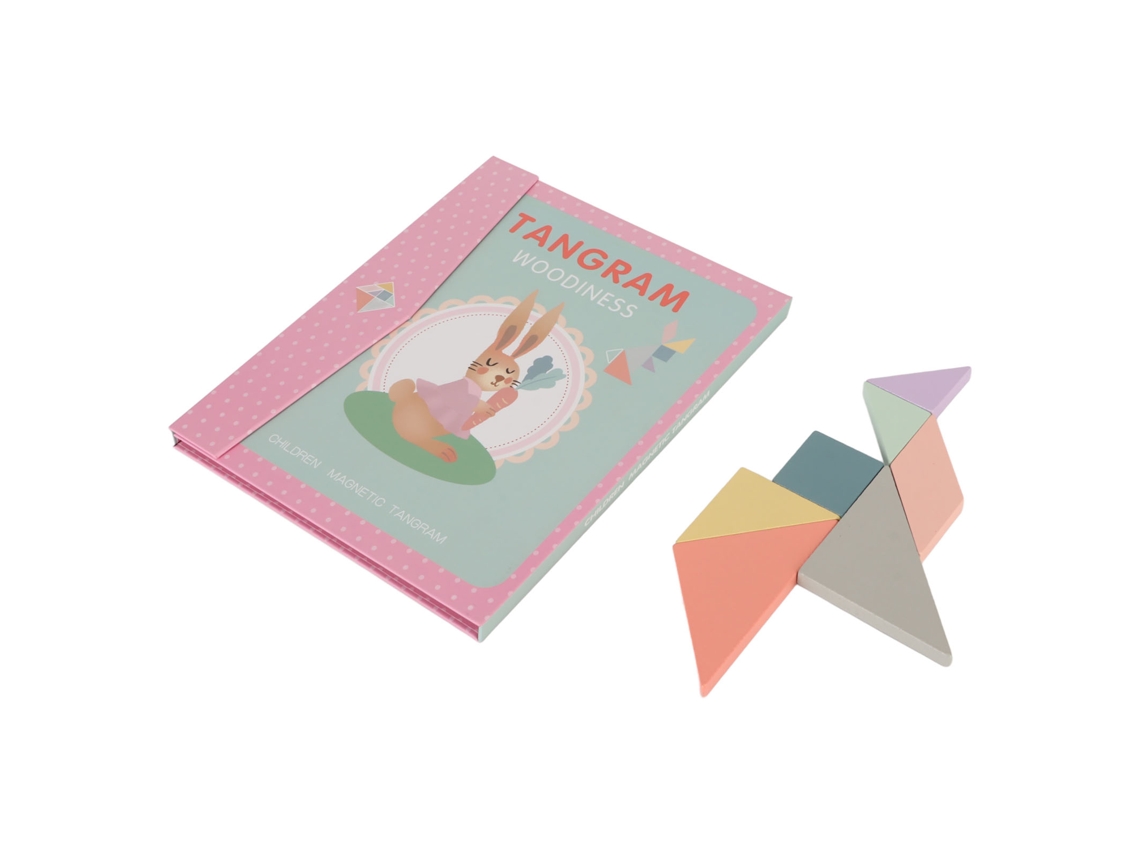 Juguete Educativo Portátil Magnético Con Forma De Libro De Tangram, Rompecabezas Para Niños De 36 Meses En Adelante.