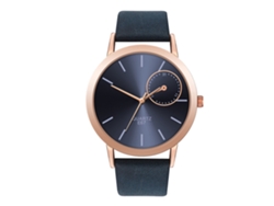Reloj De Moda Unisex Para Hombre Y Mujer Con Pantalla Analógica Y Correa De Pu (azul)