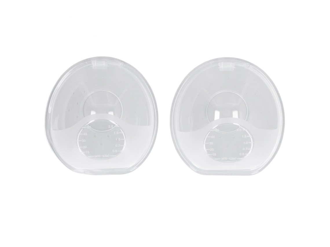 2 Recolectores De Leche Materna De Silicona Portátiles Con Protector De Pezón, A Prueba De Fugas.