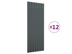 Conjunto 12 Panel de tejado VIDAXL Antracita Acero