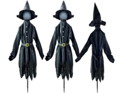 Figuras De Brujas De Halloween: Manos, Cara Brillante Para Exteriores Decoración Espeluznante De 150 Cm De Altura Con