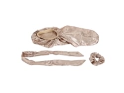 2026-gorro De Dormir Para Cabelo Longo Com Laços E Correia Para Manter O Cabelo Organizado E Tranças Bonnet Champanhe