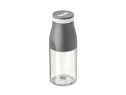 Botella De Agua Tatay Urban Drink 400 Ml Con Tapa Vaso Y Banda Elástica Gris