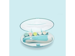 Lixa Elétrica Para Unhas Bebê Com Luz Led E 6 Cabeças De Lixamento Kit Manicure Azul