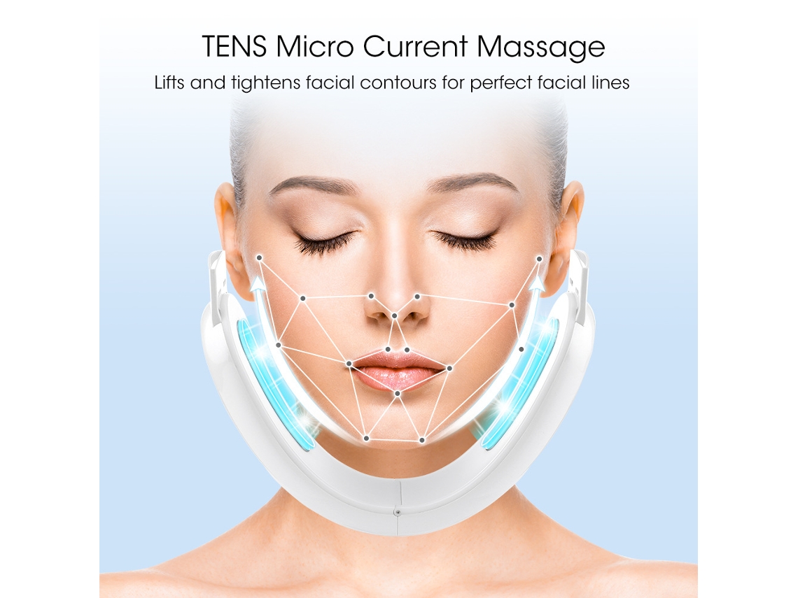 Masajeador facial V Face con control remoto, masajeador facial pulsado para reafirmar, rejuvenecer y reafirmar, instrumento Yunzii V Face (rosa)