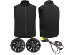 Chaleco Refrescante Chrui Con Ventilador Integrado Para Verano (negro, M)