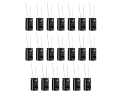 20 Condensadores Electrolíticos Axiales Polarizados De 450 V Y 22 Μf A 105 °c Para Amplificadores De Válvulas.