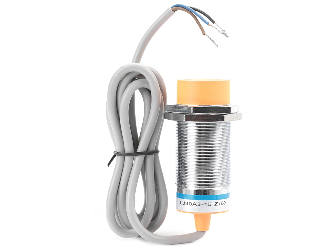 Sensor De Proximidad Inductivo Npn Lj30a3-15-z/bx, Latón Niquelado Plateado, Detección De 15 Mm