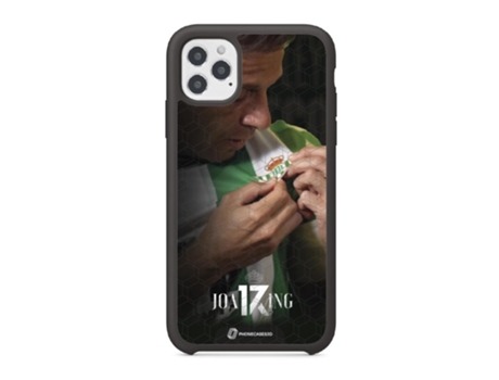Funda PHONECASES3D iPhone 12 - Oficial Real Betis Fc (Piel Sintética - Negro)
