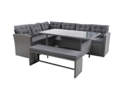 Conjunto de Jardín CONCEPT U Moorea (Gris y Verde - Acero - 234x177x74 cm)