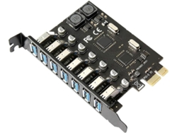 Tarjeta de expansión PCI y USB 3.0 de 7 puertos para ordenador de sobremesa con fuente de alimentación externa incluida. SFUSHOS