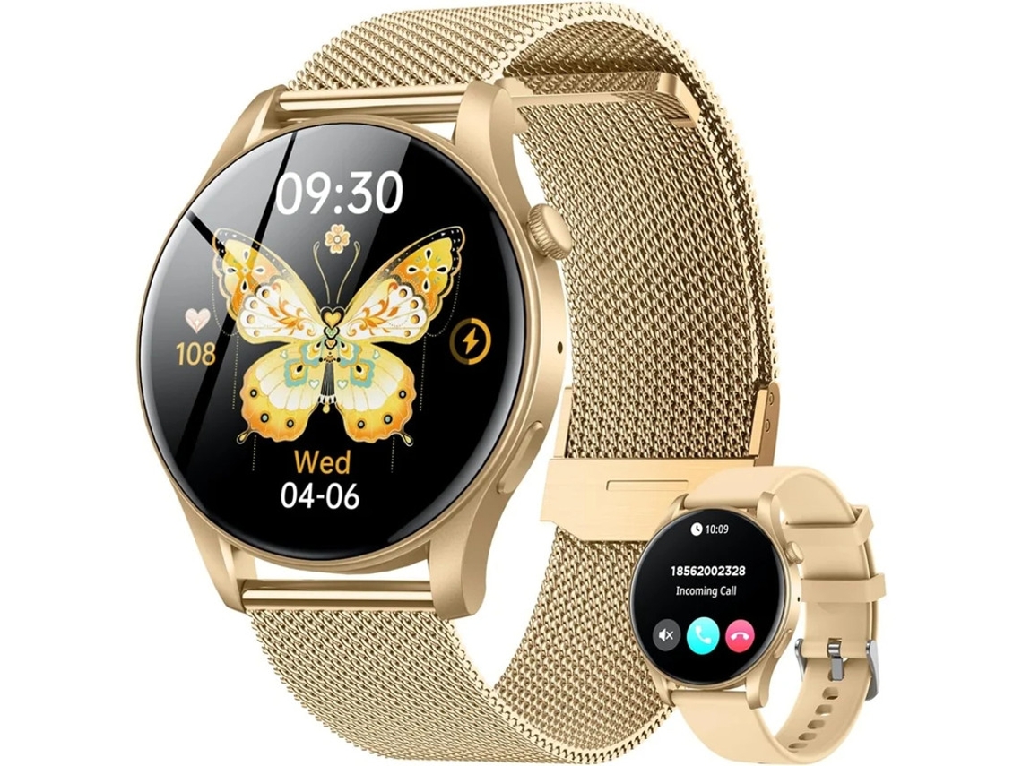 Reloj inteligente deportivo con pantalla táctil de 1,43 pulgadas para Android e iOS, con monitor de frecuencia cardíaca y llamadas. Más Yizhood.