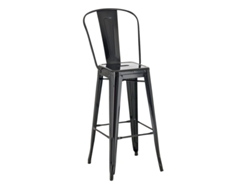 DUDECOR Taburete Alto Aiden Negro