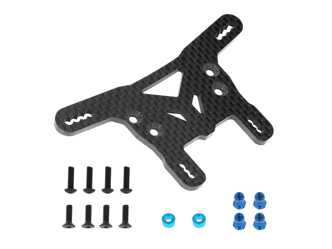 Soporte De Suspensión Delantera De Fibra De Carbono Para Coche Teledirigido Tamiya Xv02 58707 1/10