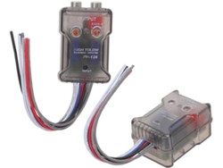 Adaptador convertidor de audio de 2 piezas para amplificador de coche, subwoofer y sistema de altavoces.