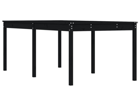 Mesa De Jardín VIDAXL Negro Madera (203.5x100x76 cm)