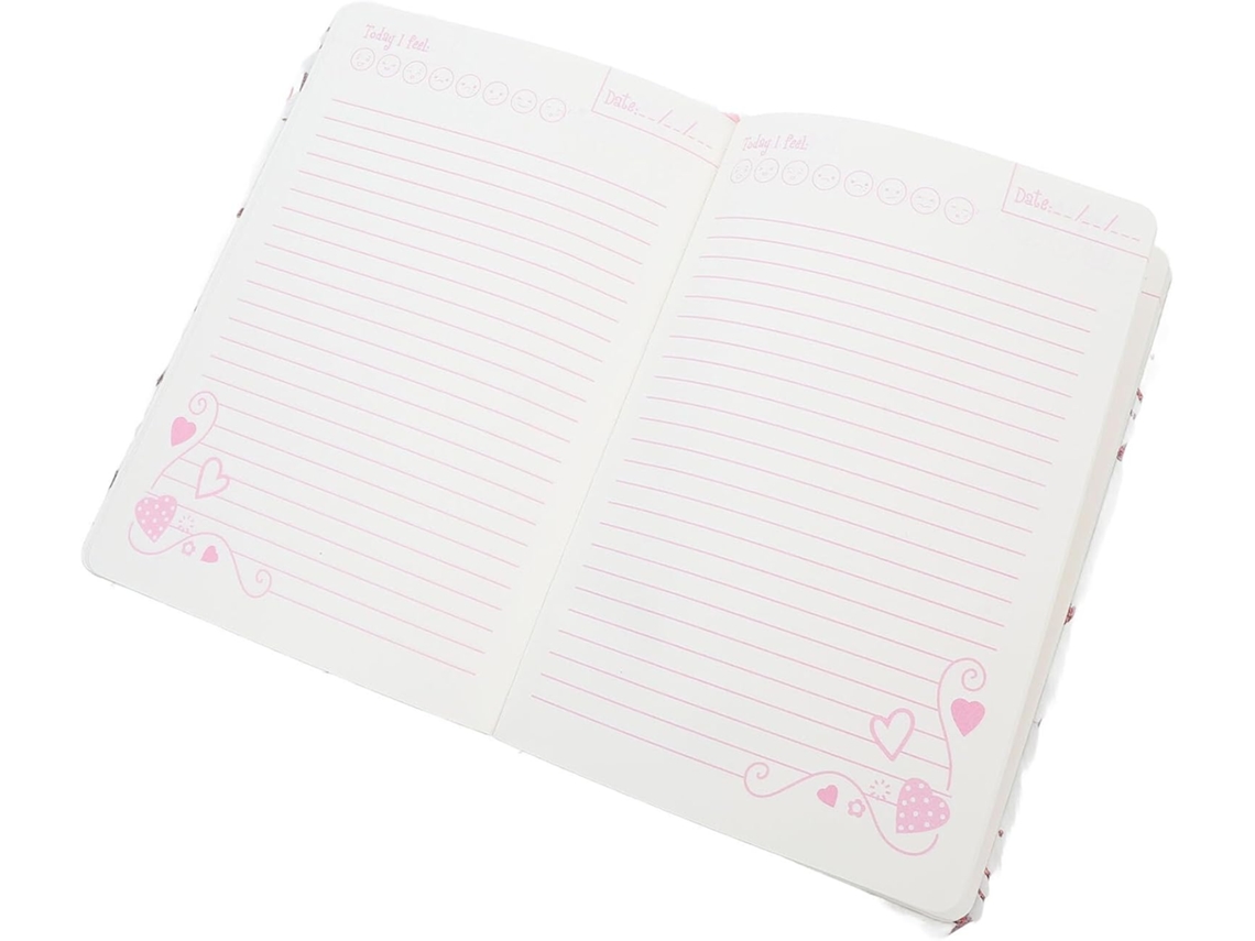Cuaderno De Felpa Blanca Con Estampado De Corazones, Diario Multifuncional, Regalo De San Valentín