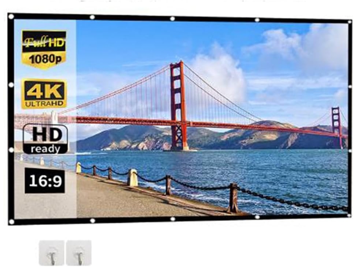Pantalla De Proyección Para Exteriores, Portátil, Plegable, Antiarrugas, Ligera, Impermeable, 16:9 4k
