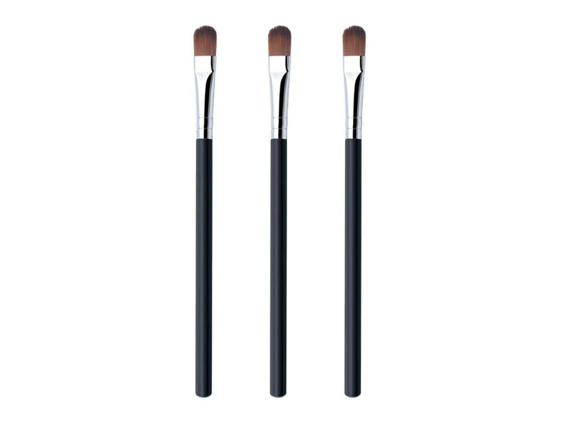 3 Brochas Para Sombras De Ojos Con Cerdas Sintéticas Suaves, Aplicador Profesional De Sombras De Ojos Para Maquillaje.