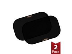 Parasol para coche Siurn con protección antirreflejo y UV, color negro (paquete de 2)