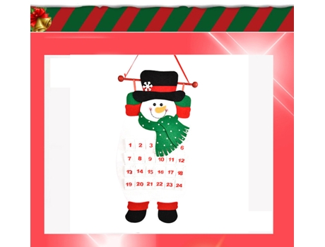 Calendario de Navidad Calendario de cuenta regresiva de Adviento 2PC