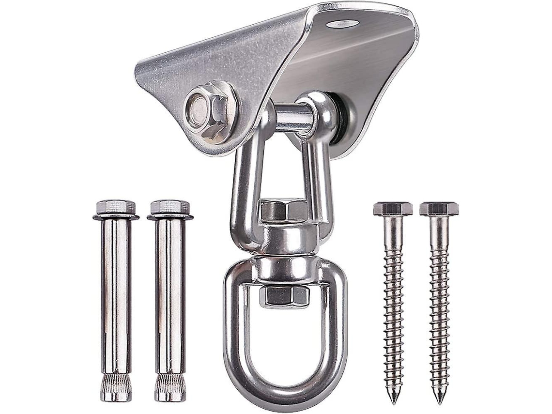 Colgadores De Columpios De Acero Inoxidable Sus304 360° Rotación 4 Tornillos Carga 400kg Para Columpios Yoga Hamacas Sillas