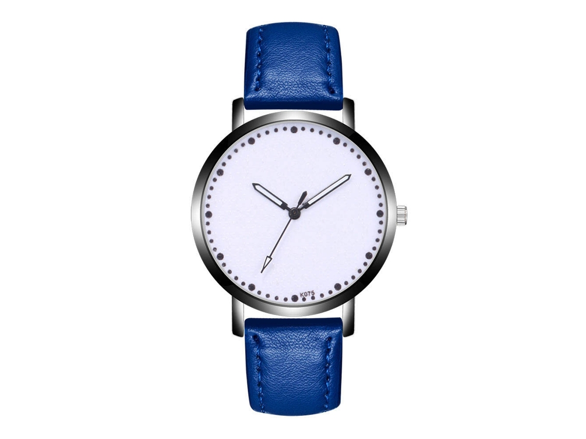 Reloj De Pulsera Analógico De Aleación Con Movimiento De Cuarzo, Estilo Casual Y Lujoso, Color Azul Real.