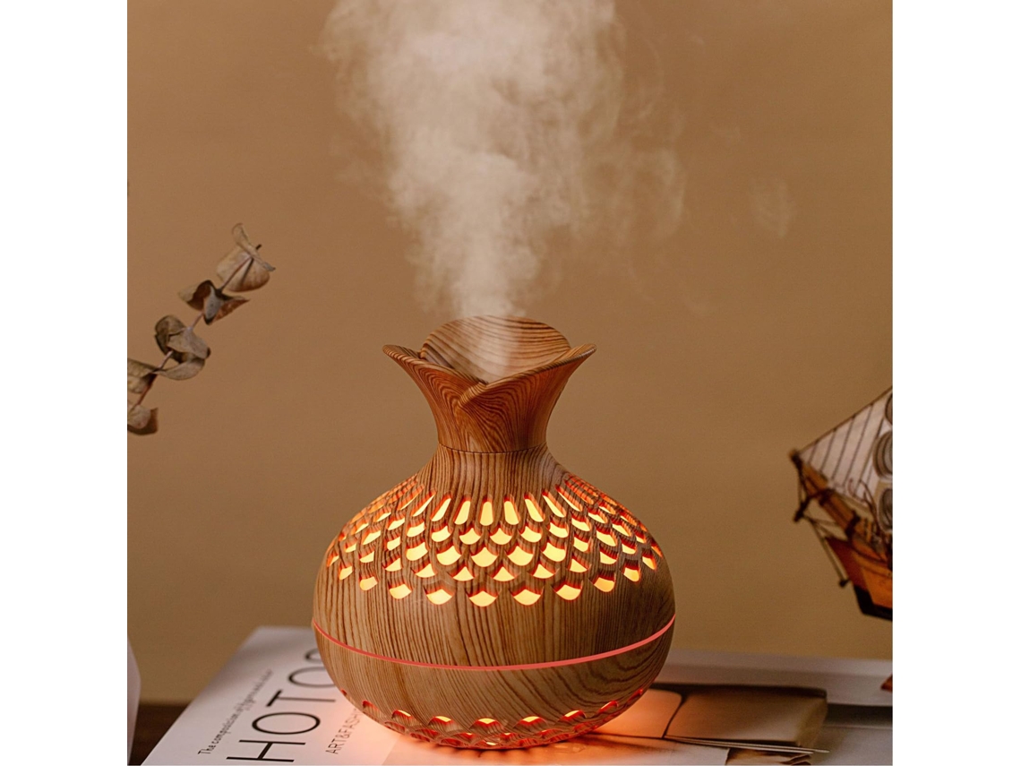 Humidificador Portátil Sin Agua Con Forma De Jarrón, Capacidad De 300 Ml, Alimentado Por Usb.