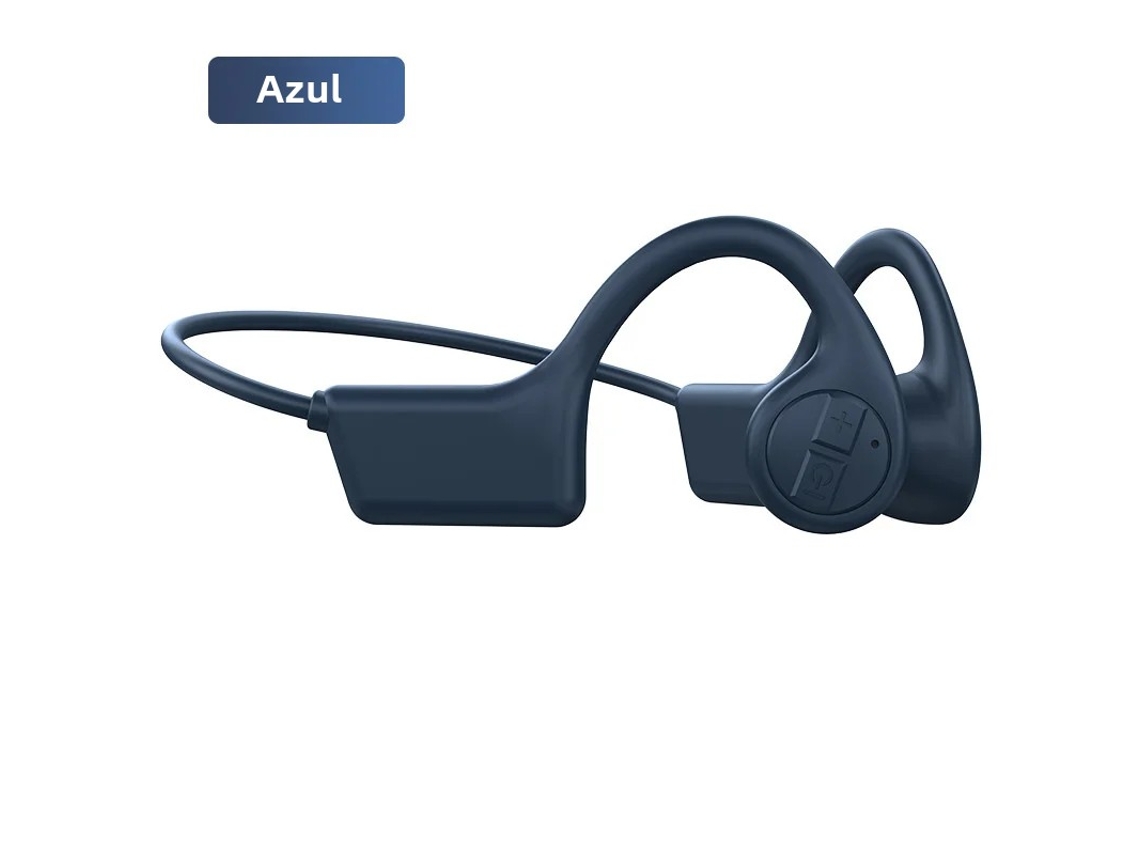 Auriculares De Conducción Ósea Bluetooth (azules), Resistentes Al Agua Ipx55, Con Micrófono, Color Negro