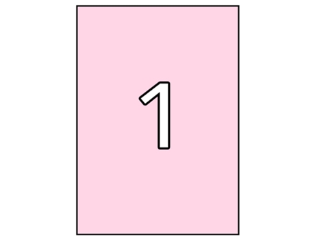 Etiquetas Adhesivas A4 20 Hojas APLI (Rosa - 210 X 297 mm)