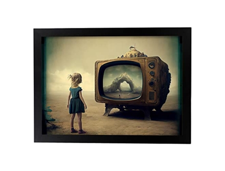 NACNIC Poster Varado En Estilo Surrealismo Cinematográfico Ilustraciones Y Grabados De Historieta Abstracta Y Artística A3 Marcos Negros